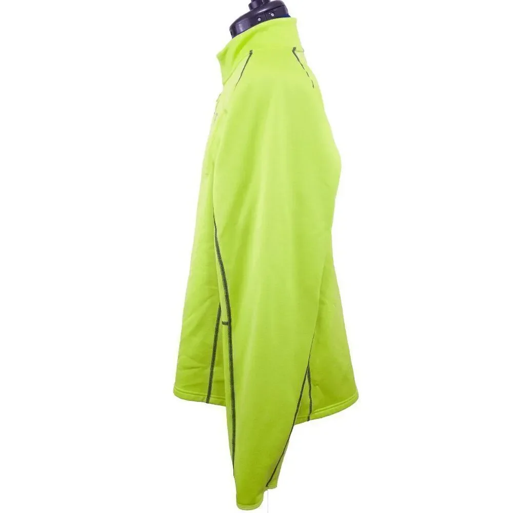 Under Armour Light Weight Quarter Zip Pullover Lime Green 2XL Cold Gear